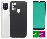 Capa Aveludada Preta Para Galaxy M31 M21s+ Película Ceramica