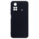 Capa Aveludada Preta + Película De Hydrogel Fosca Compatível Para Xiaomi Poco M4 Pro 4G 6.43