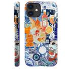 Capa azul à prova de choque para iPhone 11 Fish Collage Capa azul à prova de choque para iPhone 11 Fish Collage