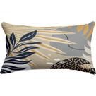 Capa Baguete 29x52 Geometric Leaves Blue A