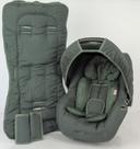 Capa bebê conforto+carrinho+redutor - cinza chumbo