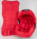 Capa bebê conforto+carrinho+redutor - vermelho