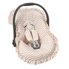 Capa Bebê Conforto Chevron Rosê 3 Peças