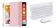 Capa C/ Teclado E Mouse Bluetooth P/ iPad Air 5ª Ger 10.9