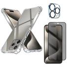 Capa Capinha Anti Impacto E Película Privacidade E Película de Câmera Para iPhone 16 Pro Max 6.9