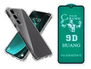 Capa Capinha Anti Impacto Transparente + Película Cerâmica Flexível Para Samsung Galaxy A15