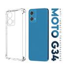 Capa Capinha Anti Impacto Transparente + Película De Hydrogel Privacidade Para Moto G34 Xt2363 6.5
