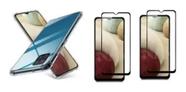 Capa Capinha Anti Shock + 2 Películas Vidro 3d Samsung A12