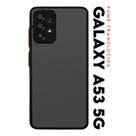 Capa Capinha Anti Shock Acrílico Translucida Fumê Botões Vermelho para Galaxy A53 5g A536 Tela 6.5
