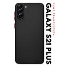 Capa Capinha Anti Shock Acrílico Translucida Fumê Botões Vermelho para Galaxy S21 Plus G996 Tela 6.7