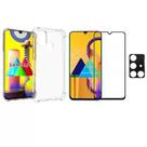Capa Capinha Anti Shock + Pelicula de Vidro 3D + Pelicula de Camera Para Samsung M31 6.4 Capa Capinha Anti Shock + Pelicula de Vidro 3D + Pelicula de Camera Para Samsung M31 6.4