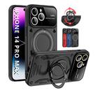Capa Capinha Armor Anel Magnetica Safe P/ iPhone 14 Pro Max - Carregamento Por Indução + Proteção De Câmera