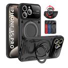 Capa Capinha Armor Anel Magnetica Safe P/ iPhone 15 Pro - Carregamento Por Indução + Proteção De Câmera