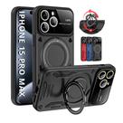Capa Capinha Armor Anel Magnetica Safe P/ iPhone 15 Pro Max - Carregamento Por Indução + Proteção De Câmera