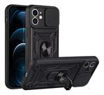 Capa Capinha Armor Militar iPhone 12 Blindada Anti Impacto Proteção Câmera Anel 360 Suporte Imã