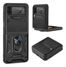 Capa Capinha Armor Militar Para Galaxy Z Flip 3 Anti Impacto Proteção De Câmera Anel 360 Suporte Imã