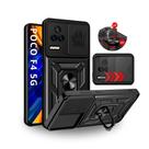 Capa Capinha Armor Militar Poco F4 5g Proteção Anti Impacto Proteção Câmera Anel 360 Suporte e Imã