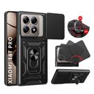 Capa Capinha Armor Militar Xiaomi 14T Pro 5g Anti Impacto Proteção Câmera Anel 360 Suporte e Imã