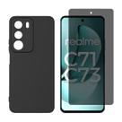 Capa Capinha Aveludada Para Realme C71 / C73 Kit Película Vidro 3D / Hidrogel