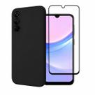 Capa Capinha Aveludada Preta + Película de Cerâmica Para Samsung Galaxy A15