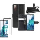 Capa Capinha Carteira + Pelicula de Vidro 3D Para Samsung Galaxy S20 Fe Capa Capinha Carteira + Pelicula de Vidro 3D Para Samsung Galaxy S20 Fe