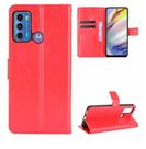 Capa Capinha Carteira Vermelha + Película de Vidro 3D Para Motorola G10 Capa Capinha Carteira Vermelha + Película de Vidro 3D Para Motorola G10