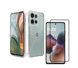 Capa Capinha Case Anti Impacto e Pelicula vidro 3D Motorola Moto G56