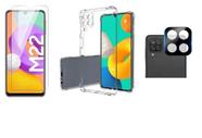 Capa Capinha Case Anti Impacto + Pelicula de Vidro 3D+ Pelicula Câmera Samsung Galaxy M22