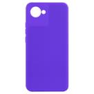 Capa Capinha Case Aveludada Lilas Realme C30 6.5 + Película De Vidro - Luiza Cell25