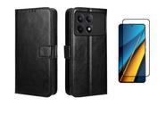 Capa Capinha Case Carteira Flip Couro + Pelicula 3d Redmi Note 13 4g