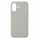 Capa Capinha Case Compatível para iPhone 17 Silicone Premium Aveludada com Logo da Maçã Proteção Antichoque COR:CINZA