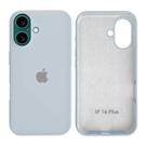 Capa Capinha Case iPhone 16 Plus Silicone Aveludada Proteção Cor:Branco