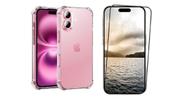 Capa Capinha Case + Pelicula vidro 3d Iphone 16