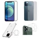 Capa Capinha Case + Película Vidro 3d + Película Câmera + Película Traseira Compatível Com iPhone 12 Pro Max