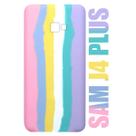 Capa Capinha Case Silicone Aveludada Arco-íris Candy Galaxy J4 Plus J415G 6.0