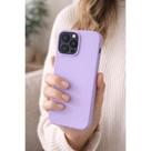 Capa Capinha Case Silicone Aveludada Câmera aberto Compatível para iPhone 13 Pro com logo da maça cor:LILÁS