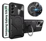 Capa Capinha Case Stylus Armor Militar Galaxy S24 FE 5g Anti Impacto Suporte 360 Magnetico E Indução