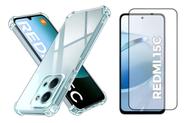 Capa Capinha Case Transparente Para Redmi 15c + Película 3d Redmi 15c Transparente