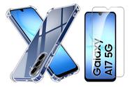 Capa Capinha Case Transparente Para Samsung A17 + Película 3D