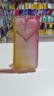 Capa Capinha Celular IP 13 Coração com Strass