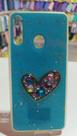 Capa Capinha Celular Samsung Galaxy A20S Coração Strass