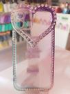 Capa Capinha Compatível Celular IPhone 12 Pro Coração Strass