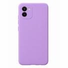 Capa Capinha Compatível com Samsung Galaxy A03 Silicone Aveludado Premium Anti Impacto Preto Fosco COR:LILÁS