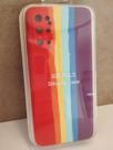Capa / Capinha de Celular de Silicone Case Galaxy S21 Plus/S30 Plus Aveludada-Arco Íris