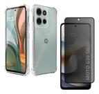 Capa Capinha e Pelicula Privacidade 3D l Motorola Moto G56 5g