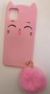 Capa Capinha iphone 11 pro max tela 6.5 Cathinha Com Pompom Cores