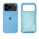 Capa Capinha iPhone 17 Pro Max Silicone Aveludada Proteção Cor:Azul bebe