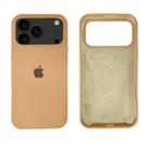 Capa Capinha iPhone 17 Pro Max Silicone Aveludada Proteção Cor:Bege
