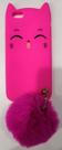Capa Capinha iphone 6 6s Cathinha Com Pompom Diversas Cores
