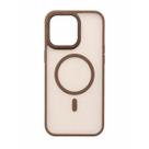 Capa Capinha Magnética Fosca Translúcida Compatível para iPhone 16 Pro Proteção de Câmera Aberta e Fechada COR:MARRON